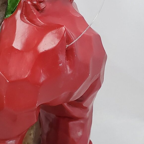 VTG Fishing Santa Claus Figurine Holding Rod & Fish Snagged his Bottom 9" Tall - Picture 8 of 13